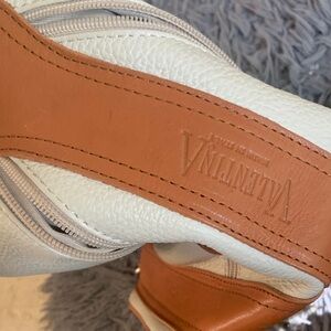 Valentino Cream and Brown Leather Handbag